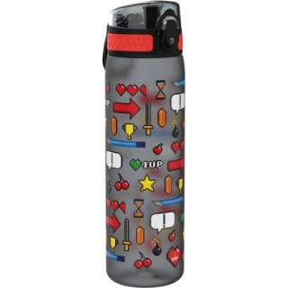 👉 Drinkfles kunststof jongens grijs Ion8 , lekvrije drinkfles, slank, wild, 500 ml 619098084115