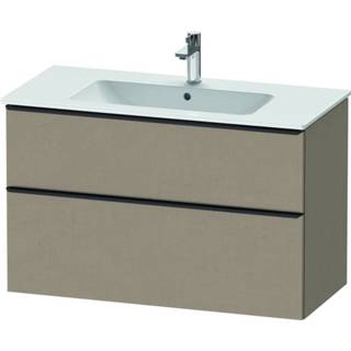 👉 Wastafel onderkast linnen spaanplaat Duravit D-Neo wastafelonderkast 101x62.5x46.2cm 2 lades Mat de436307575 4063382105387