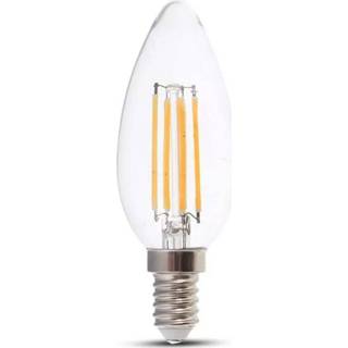 👉 Wit glas kaars a+ extra warm LED Filament kaarsvorm met E14 fitting 4 Watt 350lm 2700K dimbaar 3800157602914