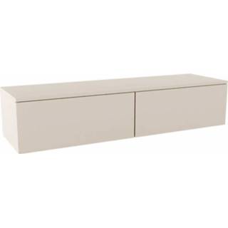 👉 Onderkastje MDF linnen MONDIAZ ALAN MODULE onderkast 140x45x30cm 2 lades Push to open Linen mat A45256Linen 6017312061012