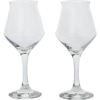 Cocktailglas transparant Set van 2x cocktailglazen/wijnglazen 400 ml