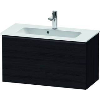 👉 Wastafel onderkast spaanplaat eiken zwart Duravit D-Neo wastafelonderkast 81x44x37.2cm 1 lade (zwart) Mat de426901616 4063382106056