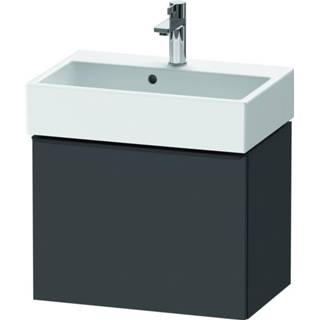 👉 Wastafel onderkast spaanplaat grafiet Duravit D-Neo wastafelonderkast 58.4x44x37.2cm 1 lade met softclose Mat de422904949 4063382107282