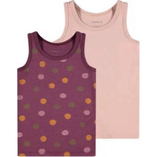 👉 Katoen mix paars meisjes purper Name it Tank Top 2 Pack Prune Purple 5715103239589