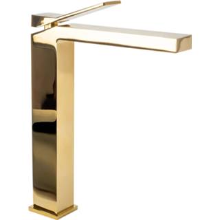 👉 Wastafelkraan glans goud REA Duet - Wastafelkraan/ Mengkraan Opbouw Hoog Model 5902557354696