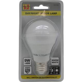 Hofftech LED E27 lamp met Dag/Nacht sensor 9W - 2700K