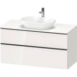 👉 Wastafel onderkast spaanplaat wit Duravit D-Neo wastafelonderkast 120x66.4x55cm 2 lades Hoogglans de496902222 4063382109927