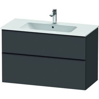 👉 Wastafel onderkast spaanplaat grafiet Duravit D-Neo wastafelonderkast 101x62.5x46.2cm 2 lades Mat de436304949 4063382105332