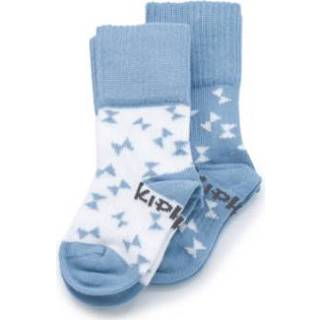 👉 Sock pasgeborene jongens blauw KipKep Stay-On Socks 2-Pack Party Blue Organic 8718182143461