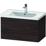 👉 Wastafel onderkast spaanplaat kastanje Duravit D-Neo wastafelonderkast 78.4x44x45.2cm 1 lade met softclose (donker) Mat de425505353 4063382102744