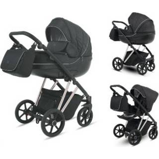 👉 Kinder wagen zilver meisjes zwart kinderen Knorr-baby Combi kinderwagen YAP 11-delige set Deluxe Silver 4250341315769