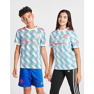 👉 Voetbalshirt wit cloud white mannen kinderen Adidas Manchester United FC 2021/22 Uit Junior - Kind 4064054921175