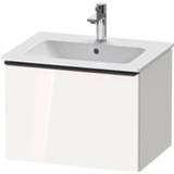 👉 Wastafelonderkast wit spaanplaat Duravit D-Neo 61x44x46.2cm 1 lade Hoogglans de426102222 4063382104335