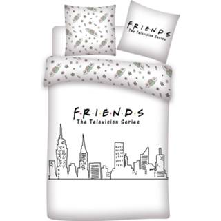 👉 Dekbedovertrek wit polyester Friends Skyline - Lits Jumeaux 240 X 220 Cm 5407007980826