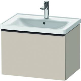 👉 Wastafel onderkast spaanplaat taupe Duravit D-Neo wastafelonderkast 63.4x44x45.2cm 1 lade met softclose Mat de425409191 4063382102638