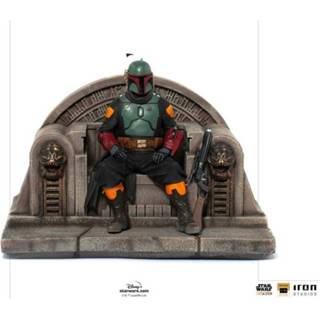 👉 Mannen Star Wars The Mandalorian Deluxe Art Scale Statue 1/10 Boba Fett on Throne 18 cm 609963128099