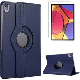 👉 Screenprotector blauw active Case2go - Hoes voor de Lenovo Tab P11 Pro 360 Graden Draaibare Book Case + 11.5 inch Donker 8719793145646