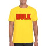 👉 Hulk worstelaar t-shirt geel met rood voor mannen