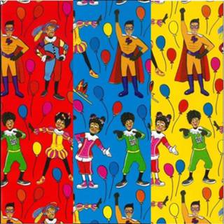 👉 Inpakpapier rood blauw geel meerkleurig 3x Rollen inpakpapier/cadeaupapier Club van Sinterklaas rood/blauw/geel 200 - Cadeaupapier/inpakpapier voor 5 december pakjesavond 8720276652841