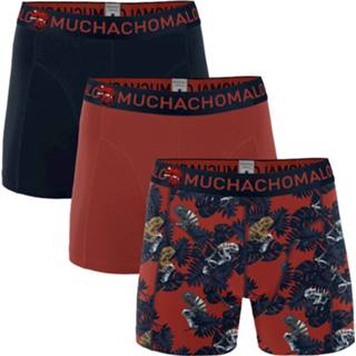 👉 Boxer short rood Muchachomalo Boxershorts Chame Print Red Navy 3-pack