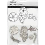 👉 Stempel staal One Size grijs Creotime embossing folders, stempels en snijmallen bloem 5712854314923