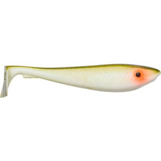 👉 Rubber groen wit Abu Garcia Svartzonker Mc Shad - 9cm Olive White 8 Stuks 6430055944556