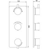 Douchethermostaat chroom One Size Saqu Afbouwdeel 3-weg 8714175931435