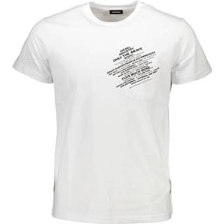 👉 Short sleeve katoen l male wit Diesel Sega t-worky 8056594670978