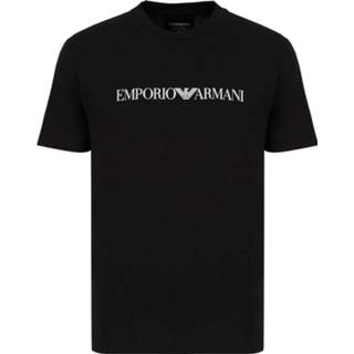 👉 Shirt katoen l male zwart Emporio Armani T-shirt logo