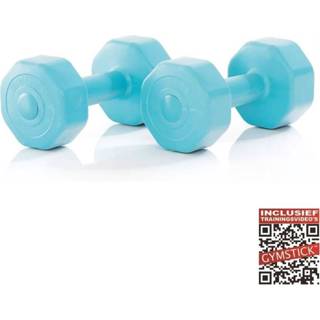 👉 Vinyl dumbbell active Gymstick Dumbbells - Met Online Trainingsvideo's 2 x 5 kg 6430062511260