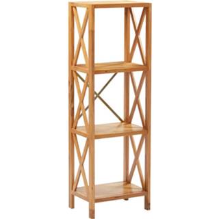 👉 Eikenhout hout bruin Vidaxl Kastje 4-laags 40x30x125 Cm Massief 8720286207192