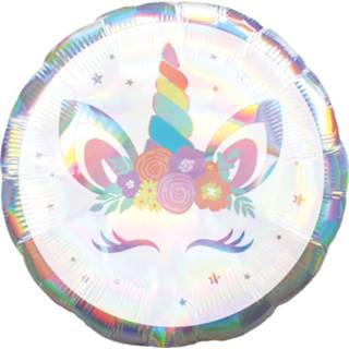 👉 Folieballon wit parelmoer Amscan Unicorn 46 Cm Wit/parelmoer 26635408080