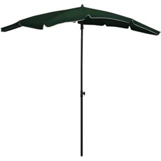 👉 Parasol groen Vidaxl Met Paal 200x130 Cm 8720286205112