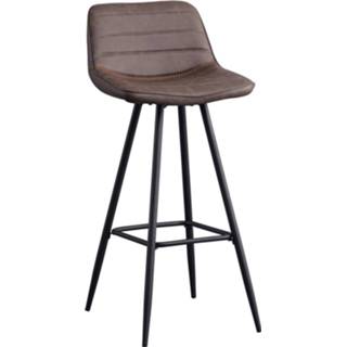 Barkruk kunstleer kunstleder taupe Dimehouse Industriële Jack - 76 Cm Hoogwaardig 8720239808797
