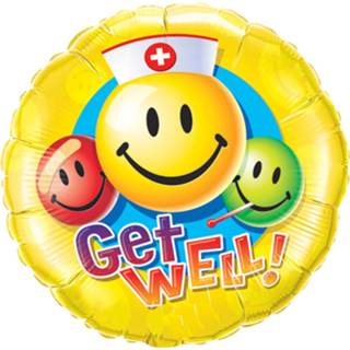 👉 Folie geel Folat Ballon Beterschap Emoticons 46 Cm 71444296229