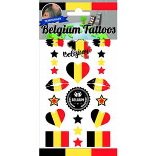 👉 Neptattoo zwart geel rood papier Funny Products Neptattoos België Zwart/geel/rood 12 Stuks 8718819313991