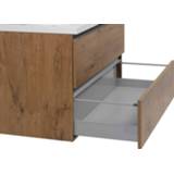 👉 Badmeubelset witte eiken One Size Saqu Gaia 100x52cm Wild greeploos met mat mineraalmarmeren wastafel 8714175988170