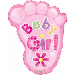 👉 Folieballon roze baby's meisjes Globos Baby Girl Foot 18 Cm 681070103497