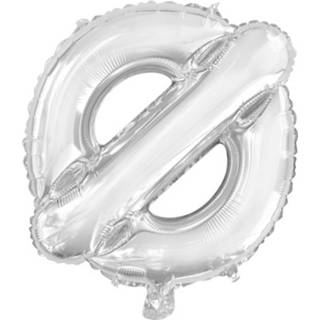 👉 Folieballon zilver zilverkleurig Globos SymboolØ 16 Cm 5712735007562