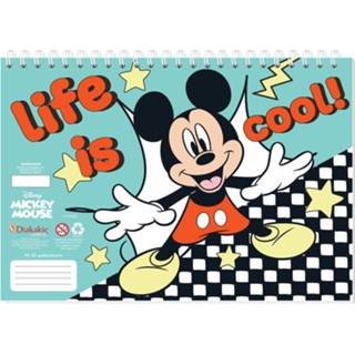 👉 Notitieboek blauw rood papier Disney Mickey Mouse Junior A4 Blauw/rood 5205698519659