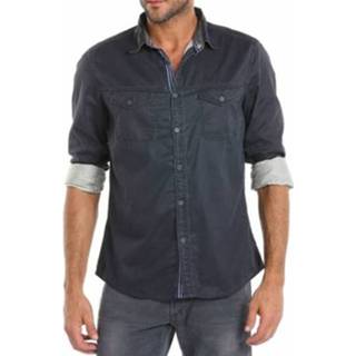 Parry ls shirt - Guess - Blouses - Blauw Blauw katoen mannen Parry ls shirt - Guess Blouses