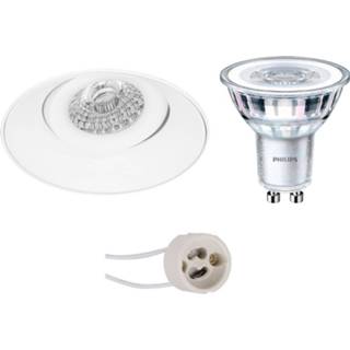 👉 Wit aluminium Philips - Led Spot Set Corepro 840 36d Pragmi Nivas Pro Gu10 Fitting Dimbaar Inbouw Rond Mat 5w 6013937594591