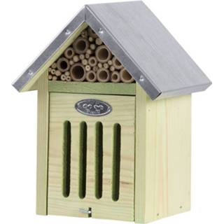 👉 Insectenhotel houten Insectenhotel/insecten Nestkastje 23 Cm - Bijen/vlinders Nestkast 8714982183713