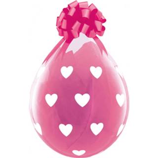 👉 Ballon roze wit Folat Ballonnen Stuffer Hartjes 45 Cm Latex Roze/wit 25 Stuks 71444384599