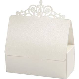 👉 Wit karton Happy Moments Geschenkdoosje 4x4x9 Cm 5 Stuks 5712854028240
