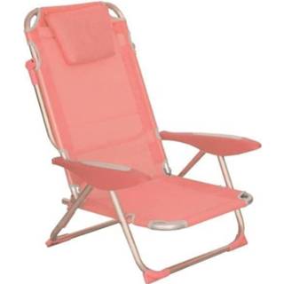 Fauteuil aluminium rose polyester roze Innov'axe Clic Clac Des Plages - Structuur Limonade 3663095025296