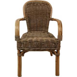 Stoel grijs rotan bruin Benelux - Koboo Grey 7807992818377