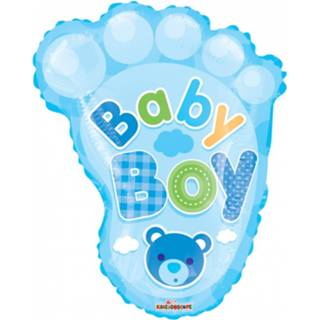 👉 Folieballon blauw baby's jongens Globos Baby Boy Foot 18 Cm 681070103480