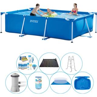 👉 Zwembad PVC blauw Intex Frame Pool Rechthoekig 300x200x75 Cm - 8-delig Super Deal 8720574960914