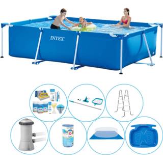 👉 Intex Frame Pool Rechthoekig 300x200x75 Cm - 8-delig - Alles In 1 Zwembad Pakket